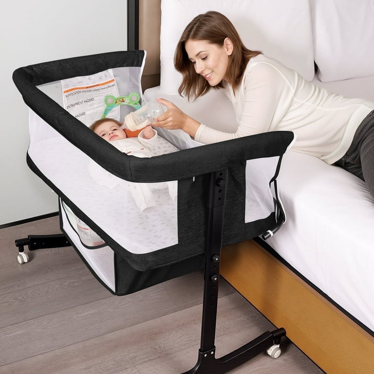 SACVON Baby Bassinets, All Mesh Crib Portable for Safe Co-Sleeping