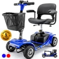 thumbnail image 1 of SACVON 4 Wheel Mobility Scooter for Seniors, 330 lbs Heavy Duty Electric Powered Scooter with 15 Miles Long Range, Swivel Seat & Removable Basket for Travel and Grocery Shopping, Blue, 1 of 10