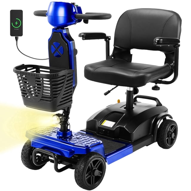 SACVON Mobility Scooters for Seniors with Thick Comfort Seat,USB ...