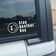 SAD Stay Another Day Mental Health Awareness Car Decal Permanent Sticker for Vehicle Windows