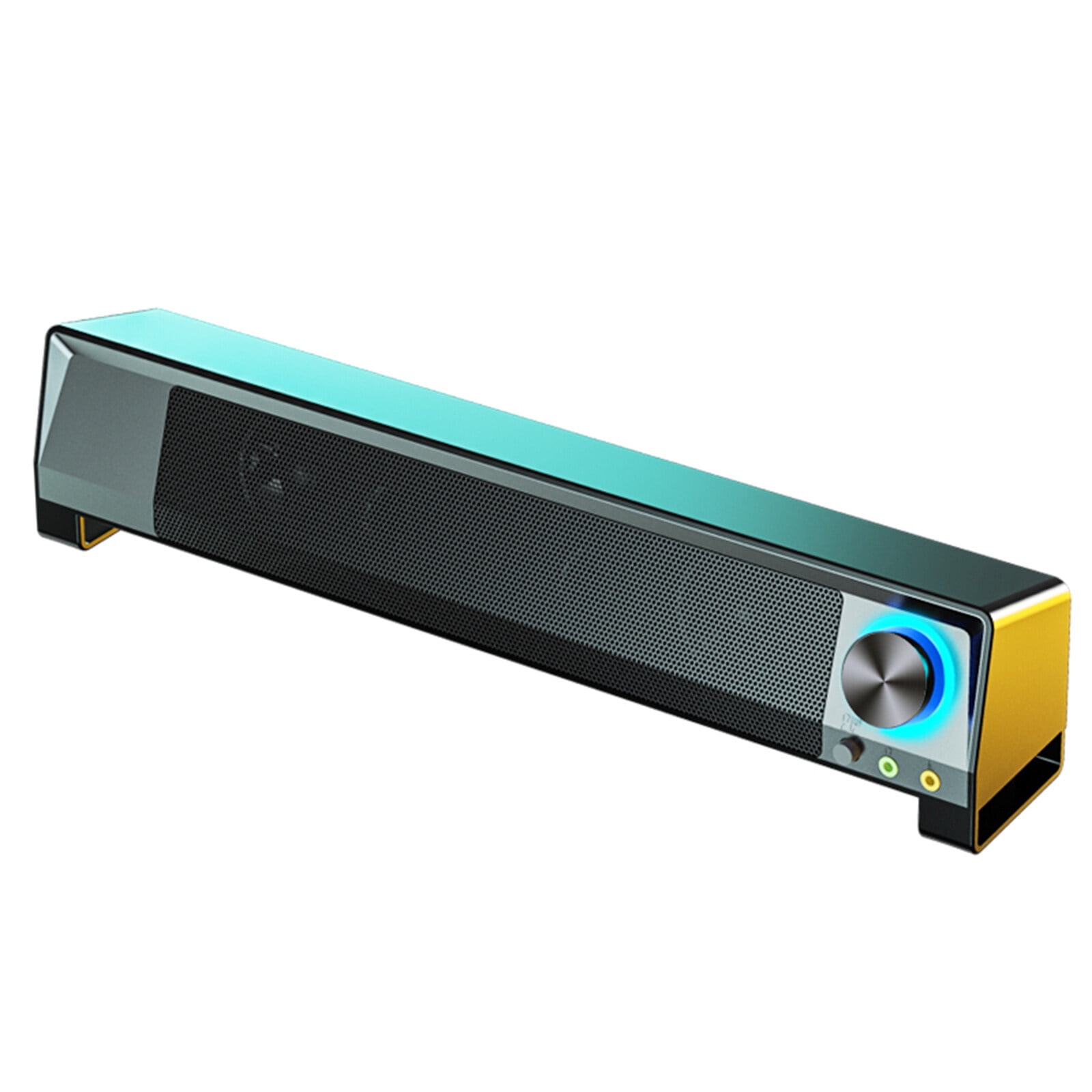SADA V-199 USB Wired Computer Speaker SoundBar Stereo Subwoofer Powerful Music Player Bass Surround Sound Box 3.5mm Audio Input for PC Laptop Smartphone Tablet MP3 MP4