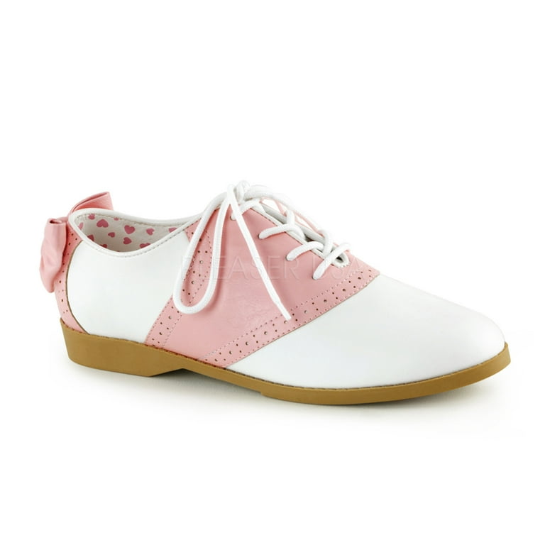 Pink discount saddle shoes