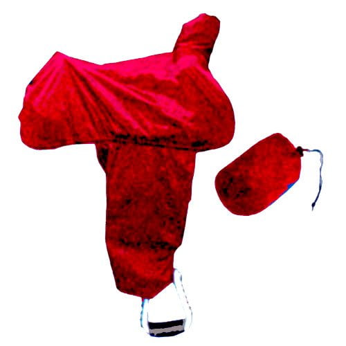 SADDLE COVER W/FENDERS WESTERN RED