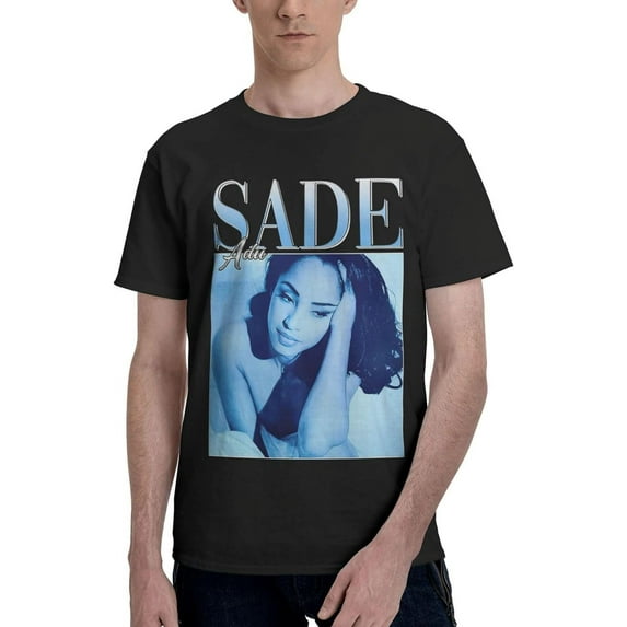 SADE Mens Shirts Short Sleeved Crew Neck T Shirt Cotton Classics Tees