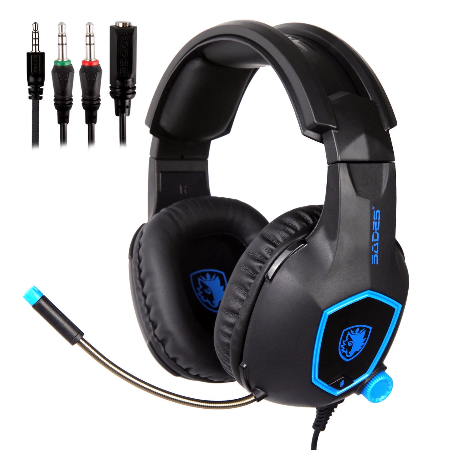 with SADES New Pro HiFi Mic for One Gaming Headset PC Headphone SA-818 Xbox PS4