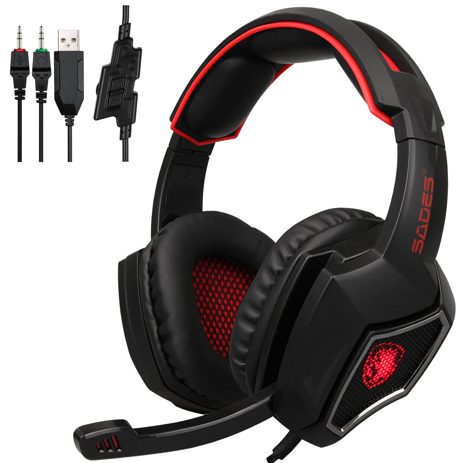 SADES Spirit Wolf 3.5mm Wired Stereo Gaming Headset W MIC For PC