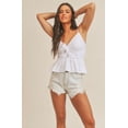thumbnail image 1 of SADIE & SAGE SUGARLOAF FRONT TWIST PEPLUM CAMI TANK Medium, 1 of 3