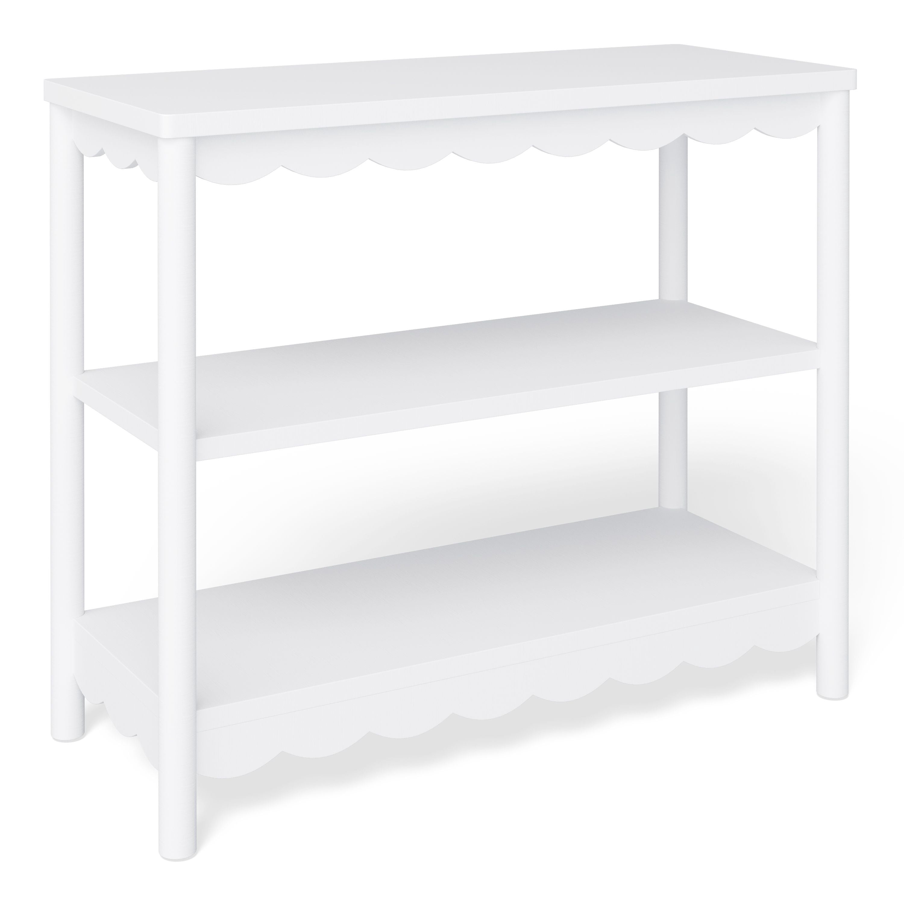 Mainstays Kids Scallop Bookcase, White