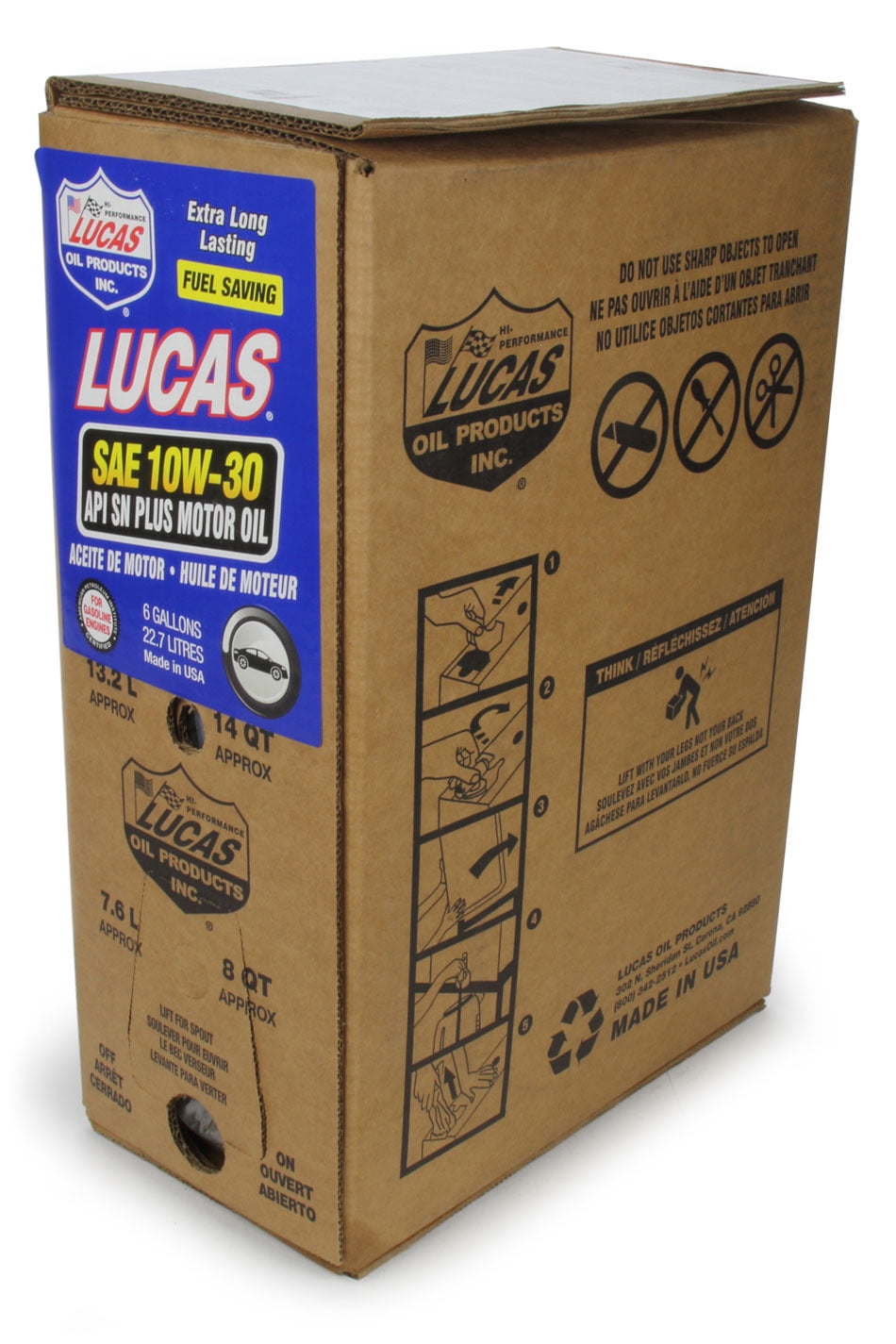 Lucas Oil 10W30 Motor Oil - 6 Gallon Bag in Box