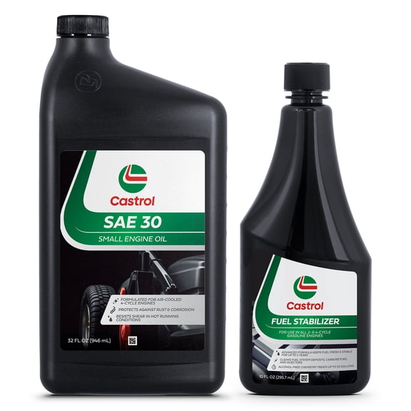 SAE 30 Fluid Maintenance Kit  1 Quart Bottle of 4T Castrol SAE 30 and 1 Fuel Stabilizer Bottle 10 Oz