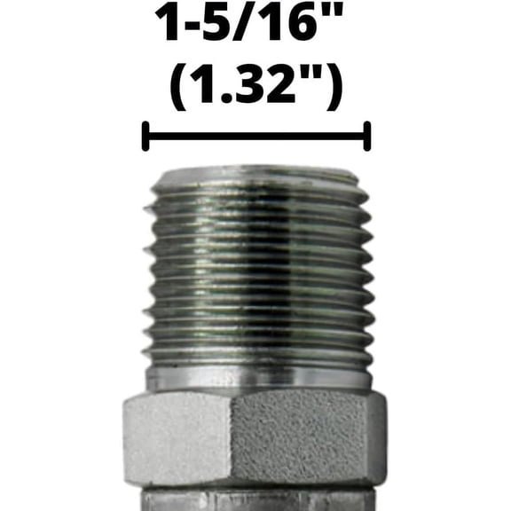 SAE 37 Degree JIC Flare Swivel Fitting/Adapter (1" NPTF Male x 1" JIC Female)