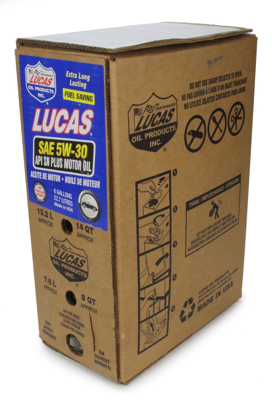 Lucas Oil 5W30 Synthetic Oil - 6 Gallon Bag in Box Lucas Oil 5W30 Synthetic Oil - 6 Gallon Bag in Box