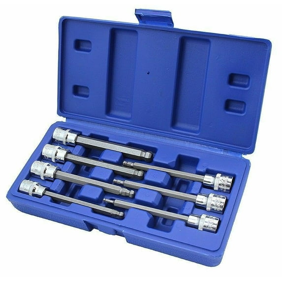 7pc 3/8" Ball End Long 4.3" SAE Hex Allen Bits Sockets