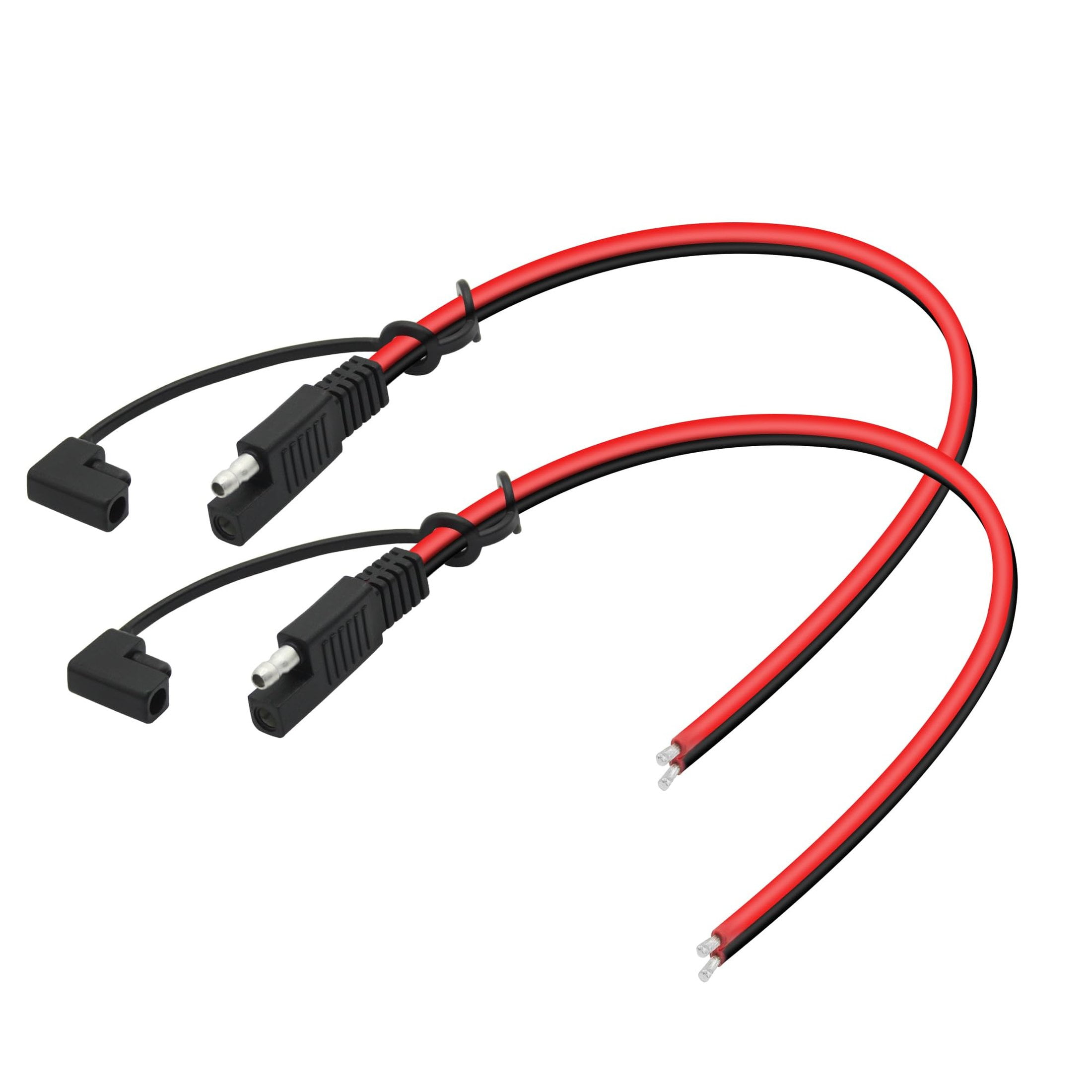2 Pack SAE Extension Cables - 14 AWG, 3 Feet, 15 Amp | Quick Disconnect Plug For Solar Panels, Car Battery, RV, Tractor