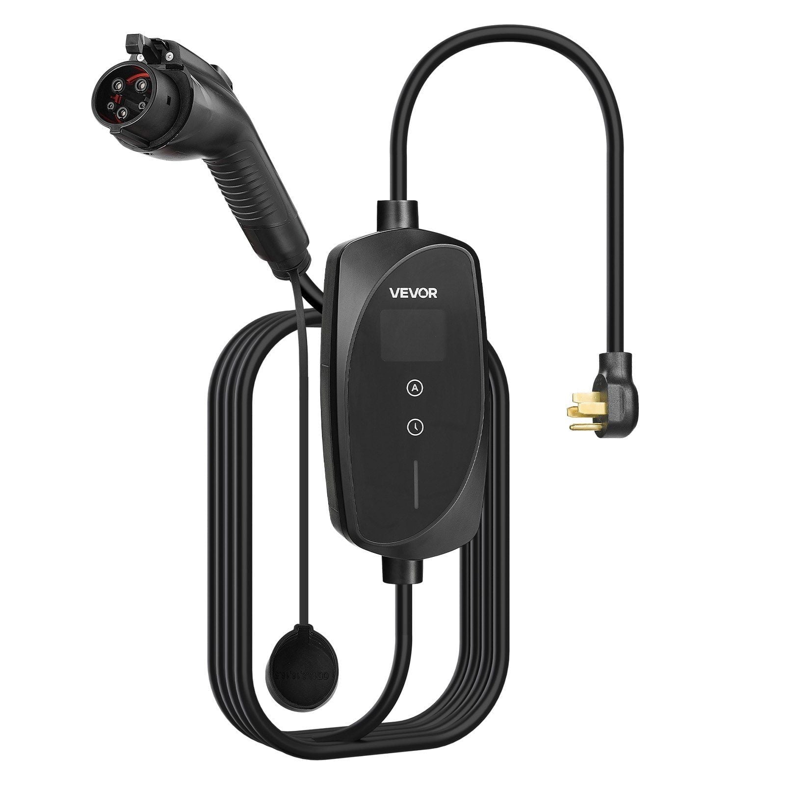 SAE J1772 Compatible Level 2 EV Charger, 40 Amp 240V Portable Electric Car Charger, 25ft Charging Cable, NEMA 14-50P Plug, LCD Display with Adjustable Current for Home Use