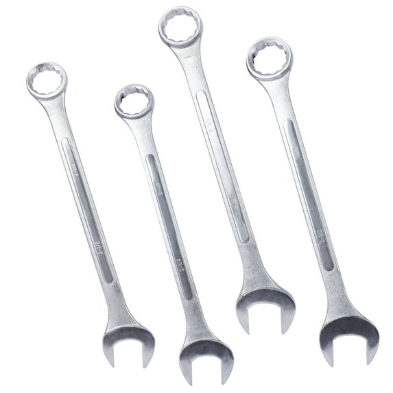 , SAE Jumbo Combination Wrench Set Extra Large, 4 Piece ,storage bag included plated, ,Carbon Steel ,
