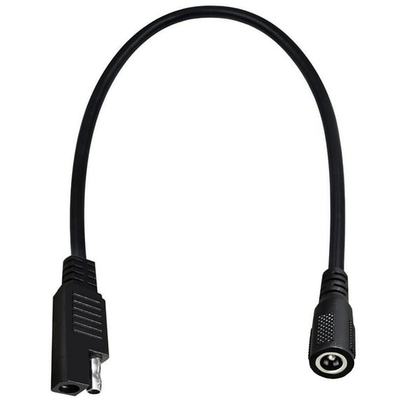 SAE Plug to DC5.5x2.1mm Female Converter Adapter Cable, SAE to DC5521 Connector Line for Cars, Motorcycles