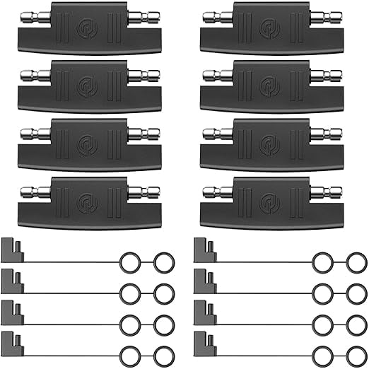 SAE Polarity Reverse Adapter(8 Pack), Thicker Tinned 2 Pin SAE Connector for SAE Extension Cable, SAE Plug Battery Maintainer, SAE Adapter for Automotive,Motorcycle,Solar Panel,Travel Trailer