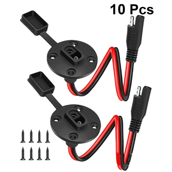 BESTOYARD Solar Panel Voltage Regulator Cable Solar Battery Charger Wire Red 1 Pair