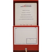 SAE SSU00672 FDB Fire Alarm Documents Box, 12"W x 13.1"H x 2.3"D, Red