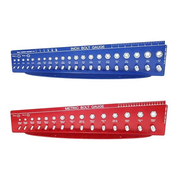 SAE and Metric Bolt Gauges Check a Thread Nut Fastener Size