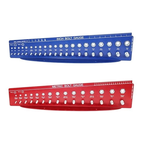 SAE and Metric Bolt Gauges Check a Thread Nut Fastener Size
