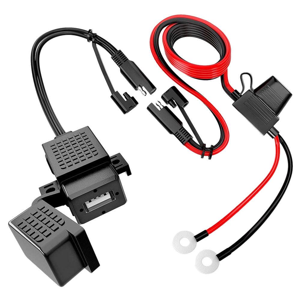 MICTUNING Motorcycle USB Charger,SAE To USB Cable Adapter - View #5