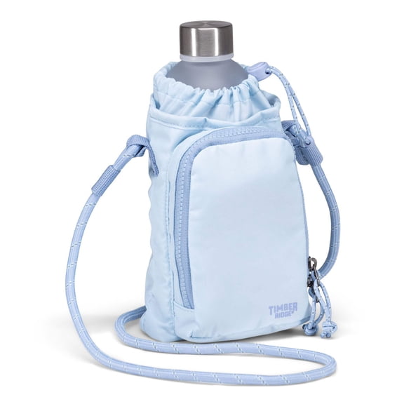 Timber Ridge SAELOâ„¢ 2L Water Bottle Holder Sling Bag, Crossbody Carrier with Zipper Pocket & Card Holders, Coastal Mist
