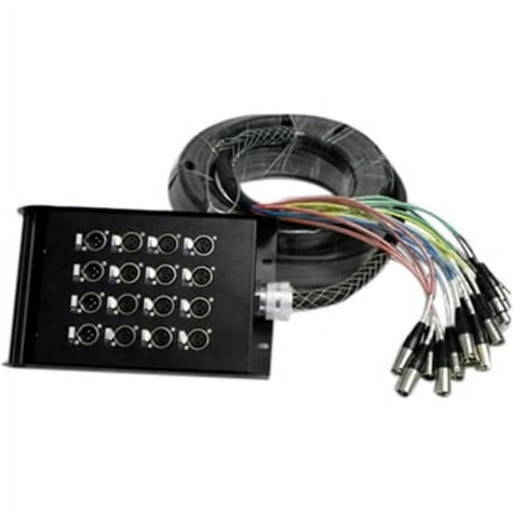 SAEM-12x4x50 - 12 Channel XLR Color Coded Snake Cable - 50 Feet