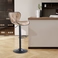 thumbnail image 1 of SAETSFEG Bar Stools, Adjustable Swivel Bar Stool with Backrest, Modern Counter Height Island Chairs for Kitchen Island, Dining Room, Oatmeal, 1 of 7