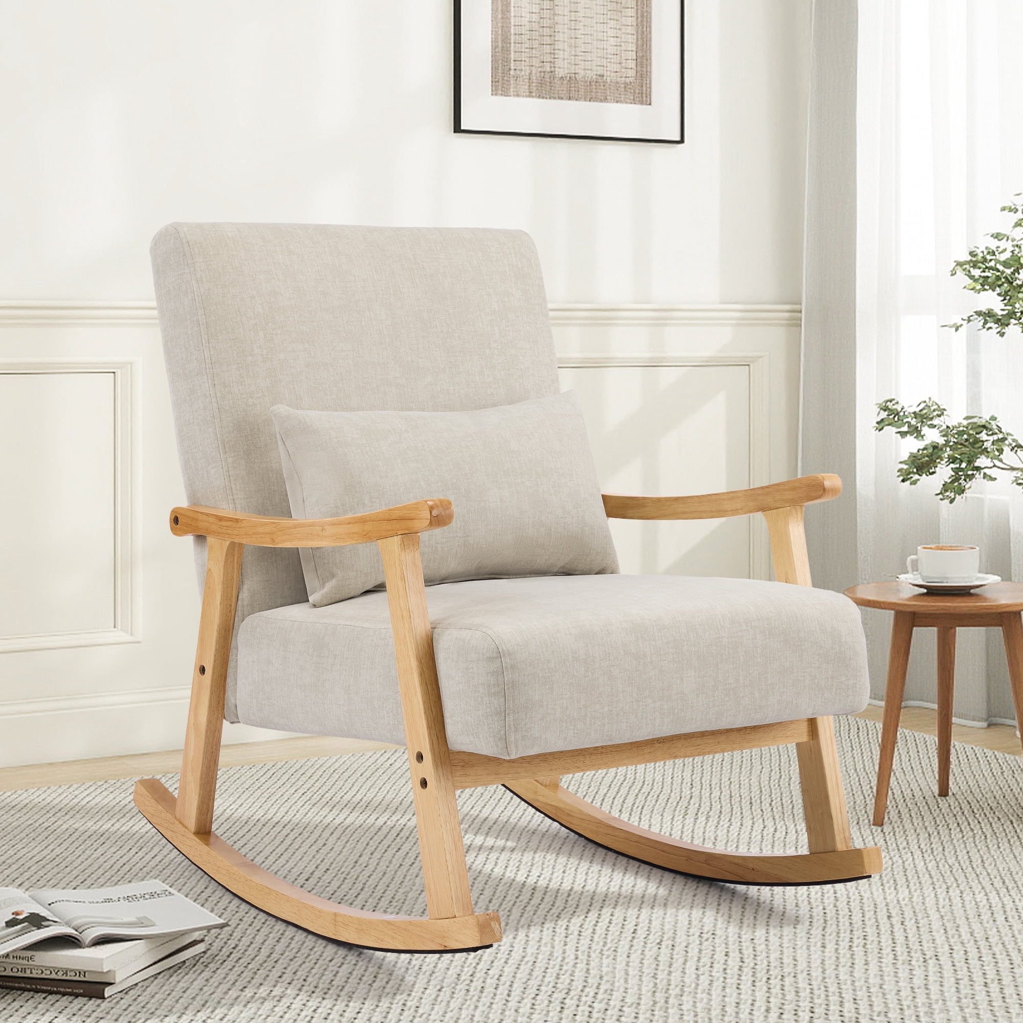 Ikea Rocking chair, white, Ransta natural 22386.20118.1012