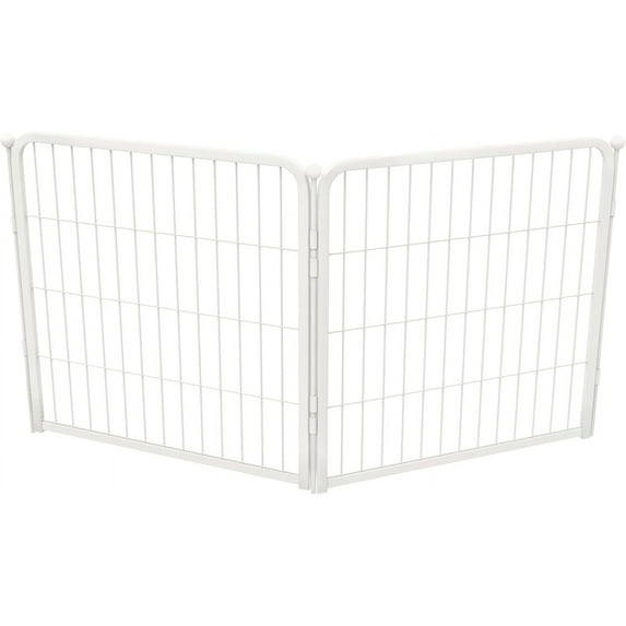 SAEWUD Dog Playpen for Indoor Use - Stress-Free and Safe Play, Heavy Duty Dog Pen for Puppies and Small Dogs, Ideal for Home & Apartment Spaces.24"H (White)2 Add-on Panels