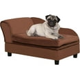 thumbnail image 1 of SAEWUD Modern Dog Couch with Hidden Storage, Small Dog Sofa Bed with 2" Soft Foam, Stylish Pet Furniture for Puppies and Small Breeds, Ideal for Living Room or Bedroom - Brown, 1 of 9