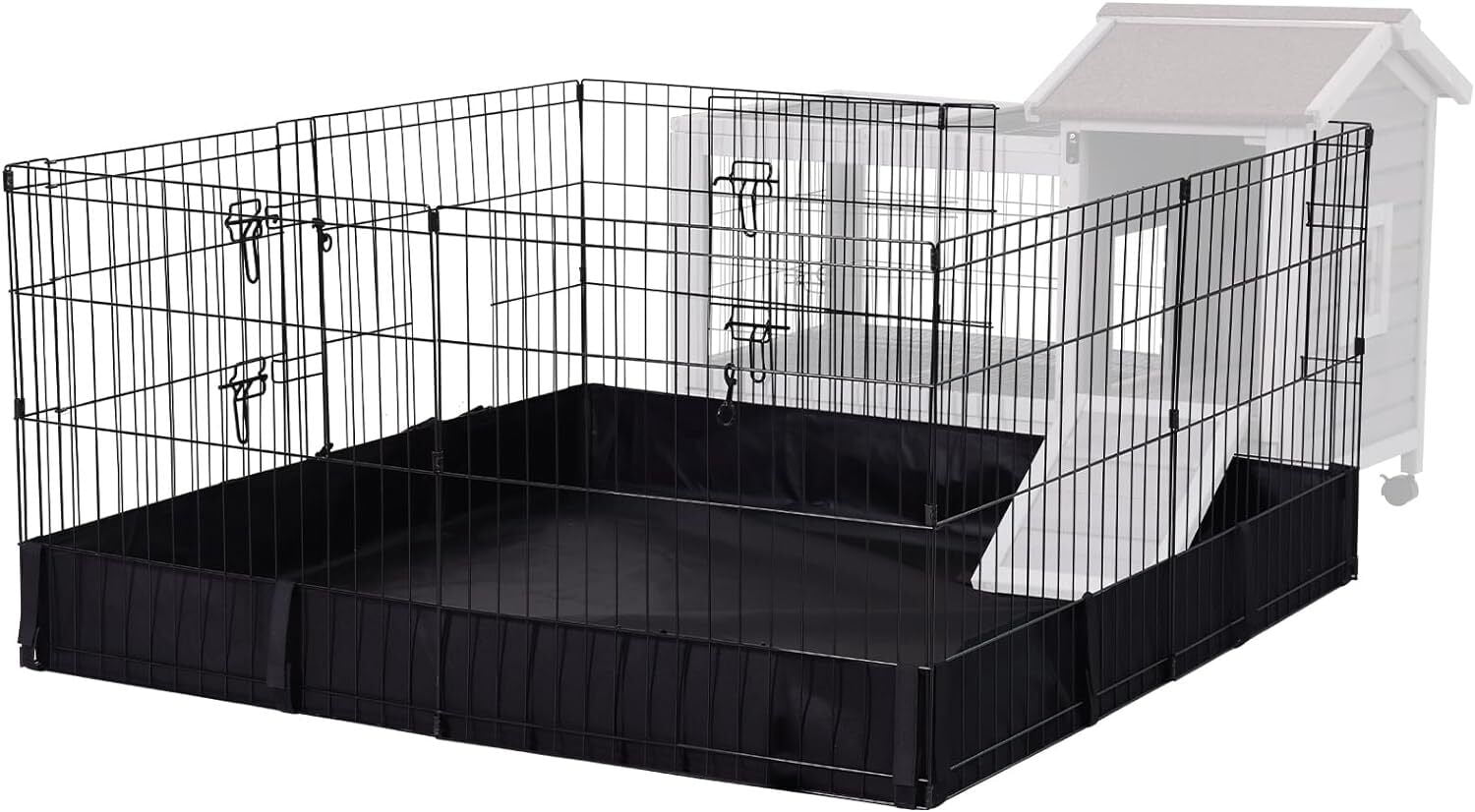 SAEWUD Rabbit Playpen Pet Pen, Small Animal Extension Cage with ...