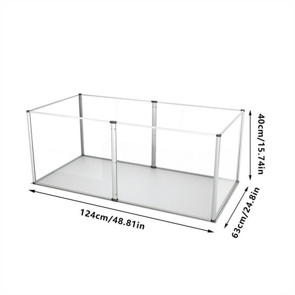 SAEWUD S-XXL Clear Acrylic Dog Playpen, Large Indoor Pet Fence Crate for Puppy, Bunny, Cat, Ferret, Transparent Pet Enclosure for Home & Apartment