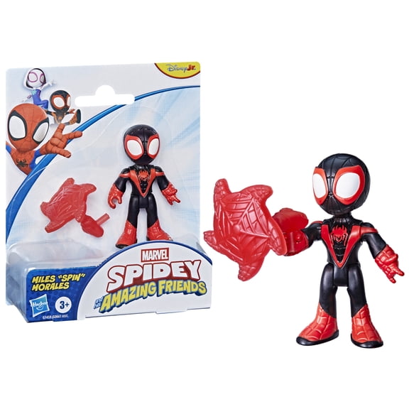 Marvel Spidey and his Amazing Friends Miles Spin Morales Toy with Accessory, Ages 3+