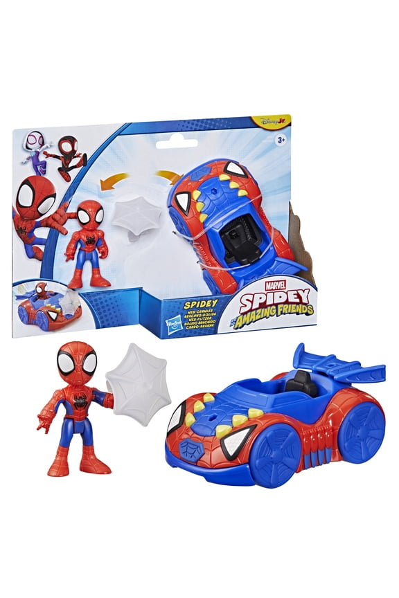 Marvel Spidey and His Amazing Friends Spidey Web Crawler Action Figure & Toy Car, Ages 3+