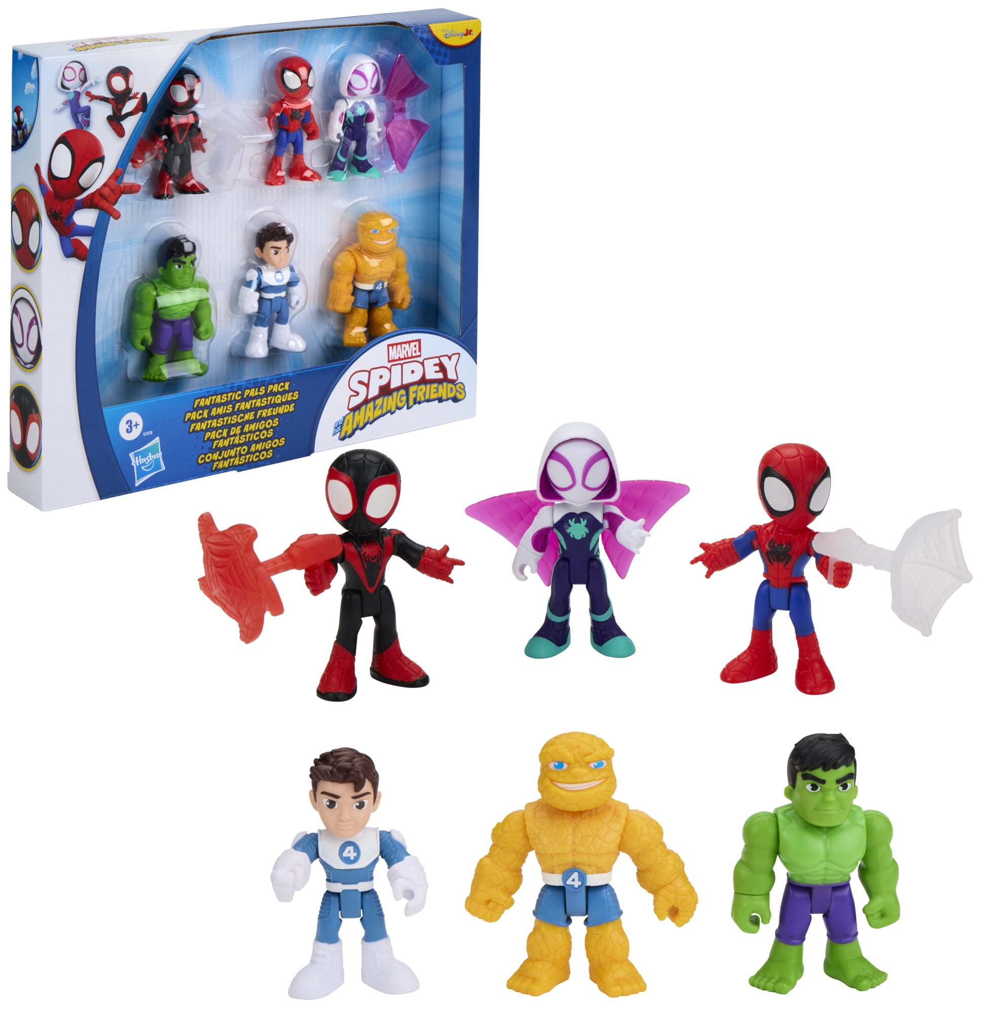 Marvel Spidey and his Amazing Friends Fantastic Pals Pack Action Figures, Ages 3 and up