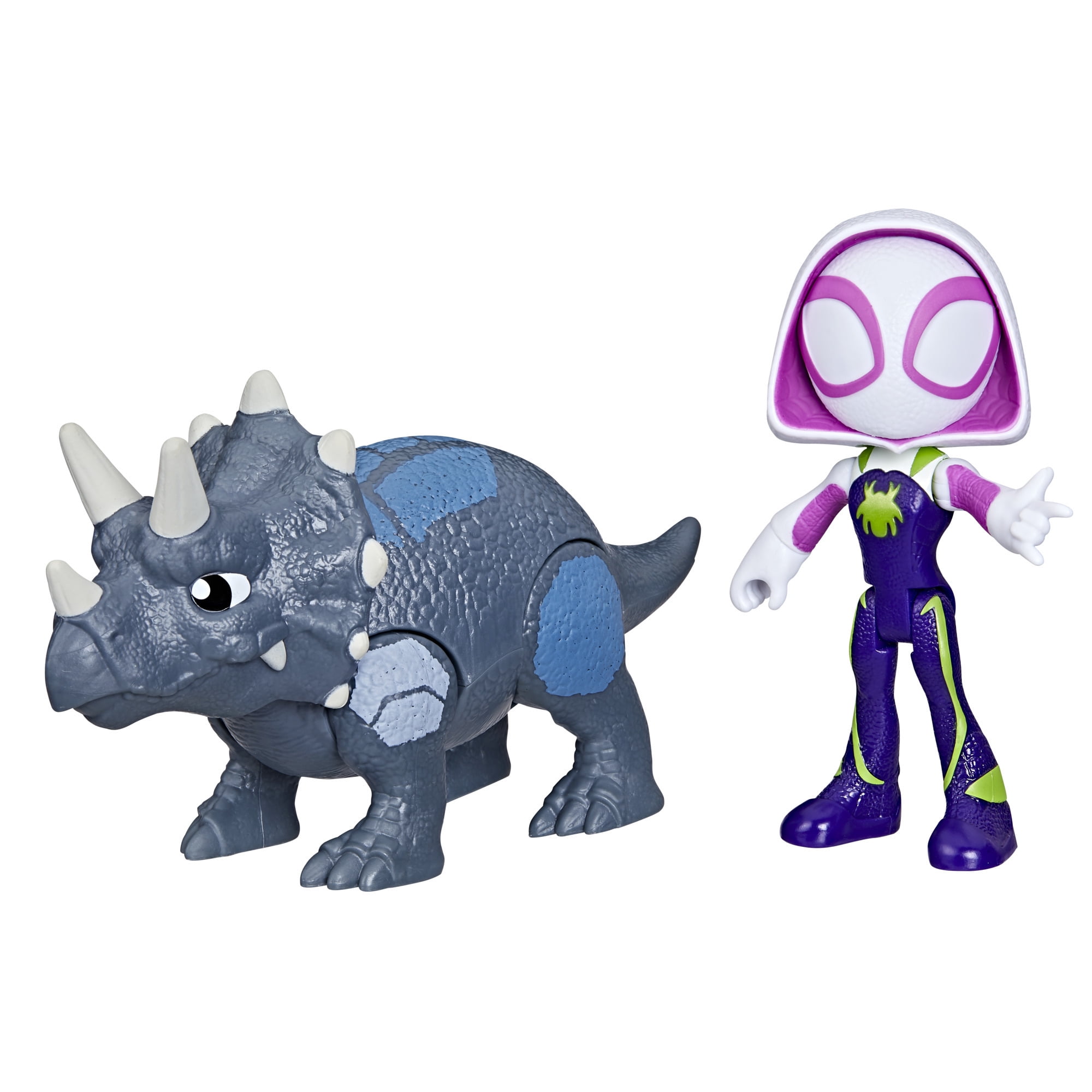 Marvel Spidey and His Amazing Friends Dino-Webs, Ghost-Spider & Rhino Dino Action Figures