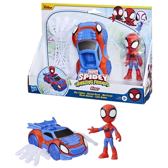 Marvel Spidey and His Amazing Friends Web Crawler Toy, Spidey Action Figure and Vehicle