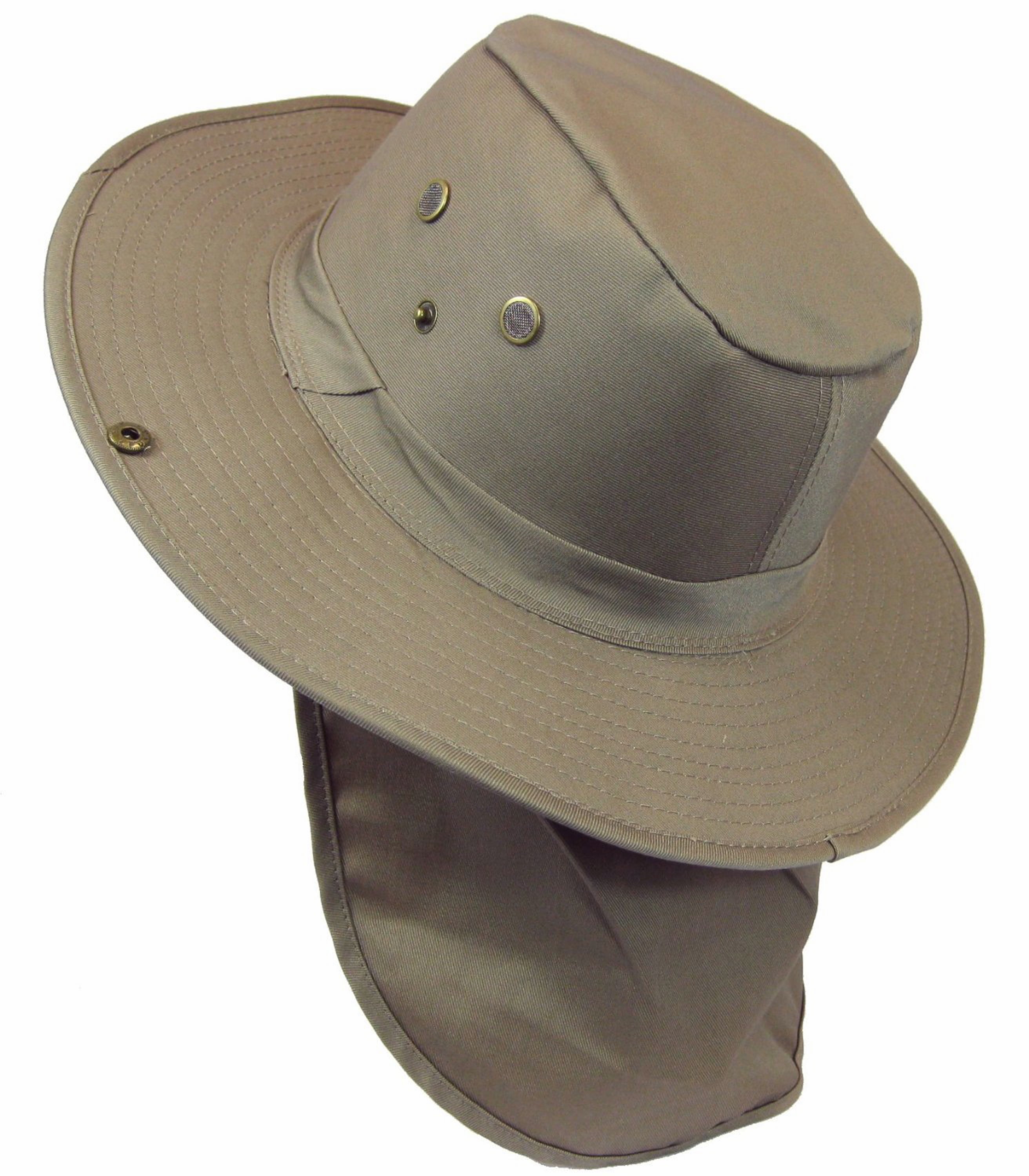 Outdoor Fishing Bucket Hat with Flap and Chin Strap Dominican