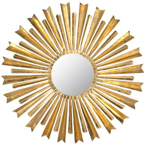 33'' Gold Sunburst Hand-Forged Iron Decorative Wall Mirror