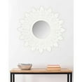 thumbnail image 1 of SAFAVIEH 12" Round Sun King Glam Floral Mirror, White, 1 of 3