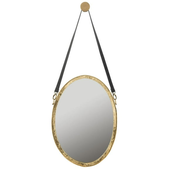 SAFAVIEH 14.5" x 21.4" Pembroke Strap Mirror, Antique Gold