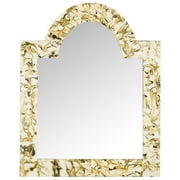 SAFAVIEH 17" x 20" Antibes Marbled Gold Arch Mirror, Multi