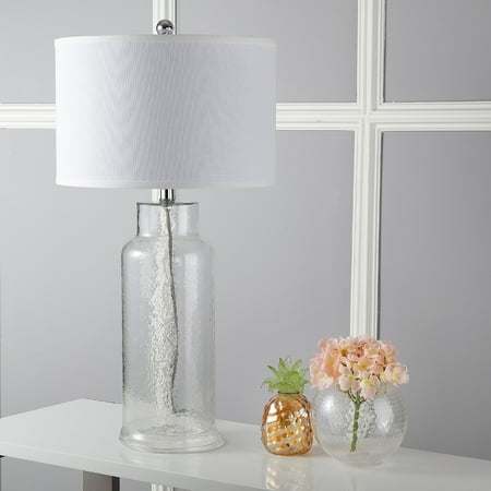 SAFAVIEH 29 in. H Sea Glass Bottle Table Lamp, Clear, Set of 2