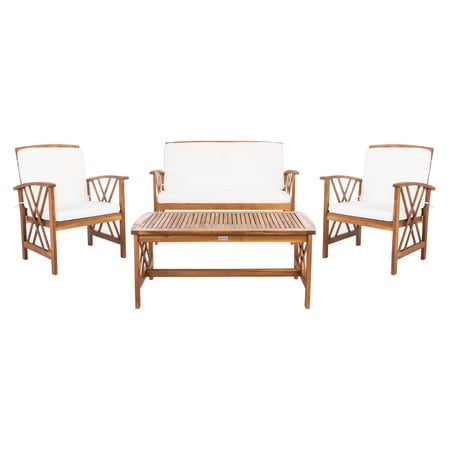 SAFAVIEH 4-Pieces Patio Outdoor Furniture Set, Beige