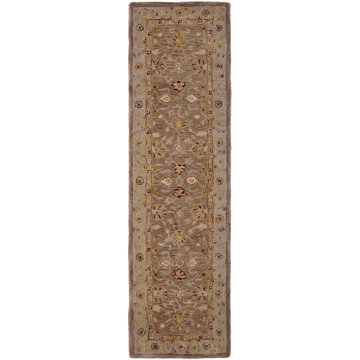 Handmade Tan and Ivory Wool Tufted Area Rug
