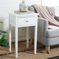 thumbnail image 1 of SAFAVIEH Abel Nightstand With Storage Drawer White, 1 of 7