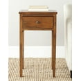 thumbnail image 1 of SAFAVIEH Abel Solid Rustic Nightstand with Storage Drawer, Filbert Brown, 1 of 4